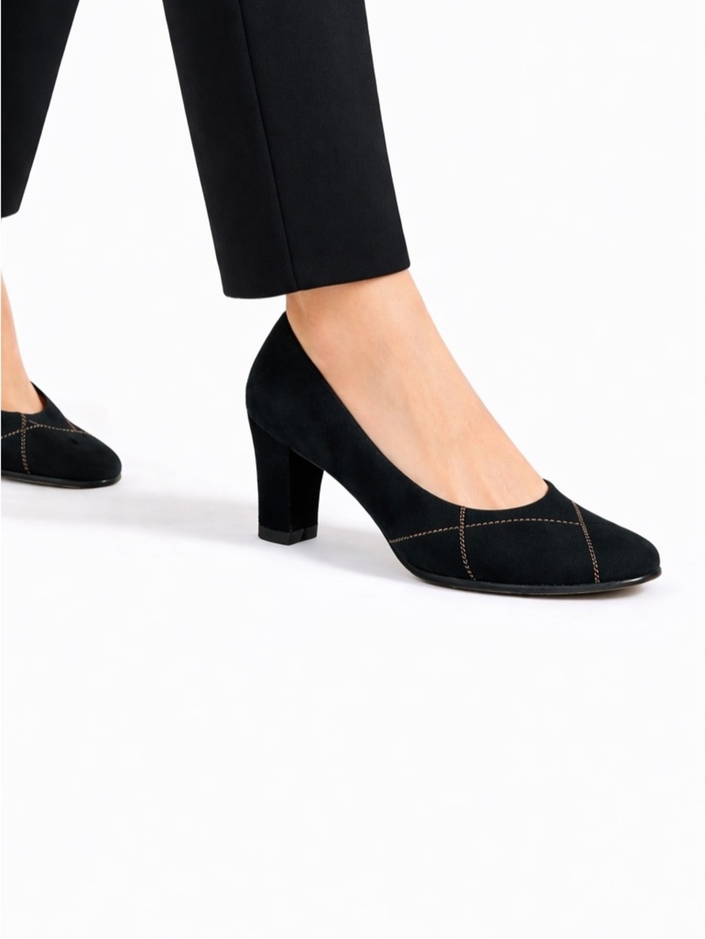 Francesca's Collections Dark Suede Heels - made in Italy